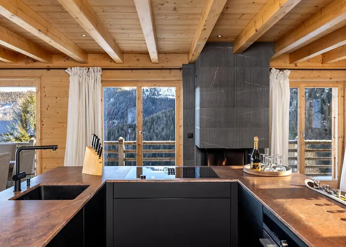 18 Iles Luxury With Sauna La Tzoumaz شاليه Riddes