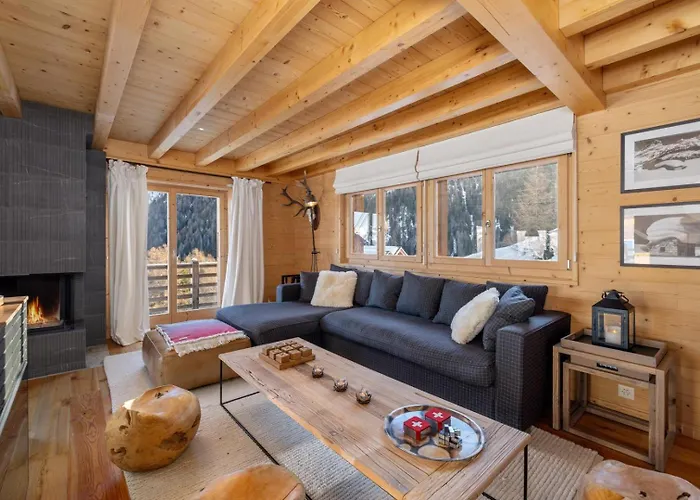 18 Iles Luxury With Sauna La Tzoumaz شاليه *